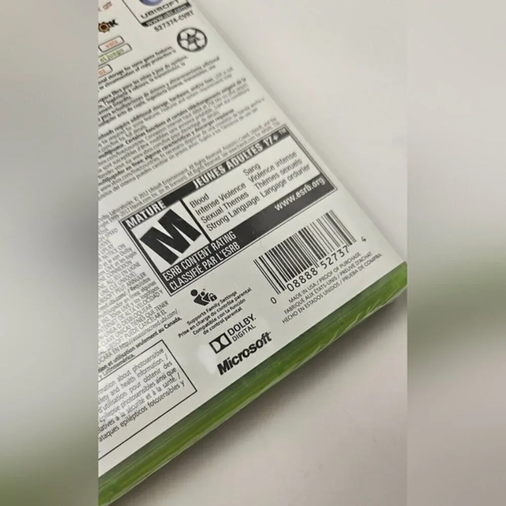 Xbox 360 Assassins Creed 3 Game Stop - Still Sealed